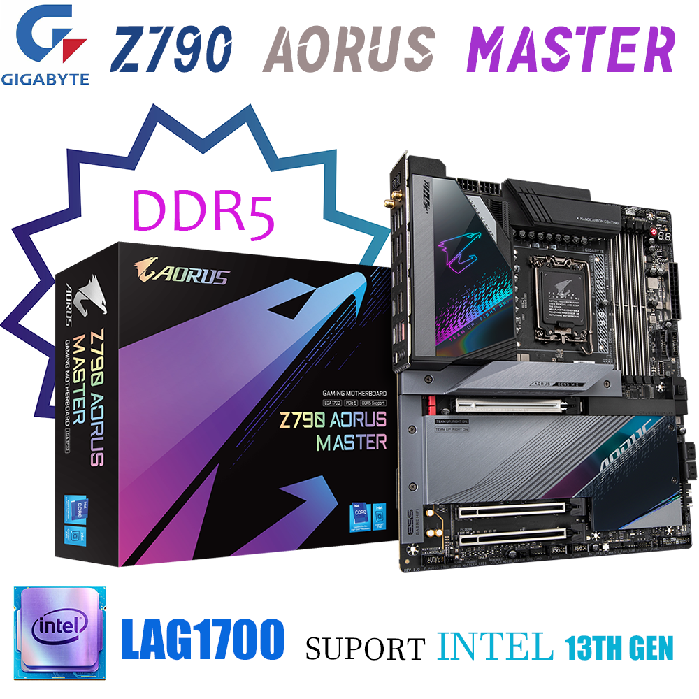 GIGATYBE Z790 AORUS MASTER WIFI LAG 1700 Motherboard DDR5 Z790 Mainboard 128G Support Intel 12th 13th Gen WIFI 6E PCLe5.0 E-ATX