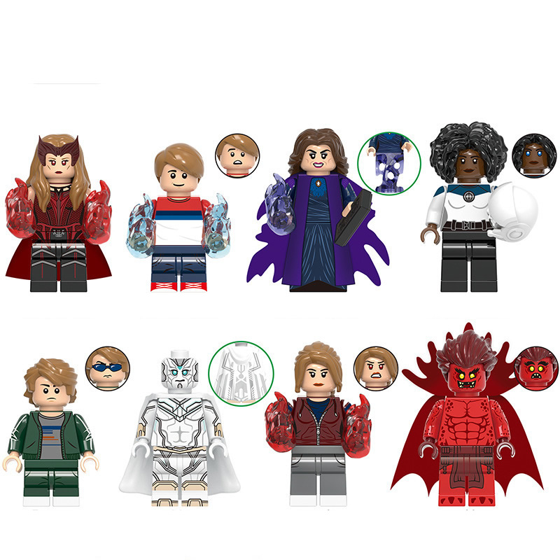 8Pcs/Lot X0309 Building Blocks Minifig Factory Super Heroes Witch Monica Vision Mini Figures Toys with Accessories Gift for Kids
8Pcs/Lot X0309 Building Blocks Minifig Factory Super Heroes Witch Monica Vision Mini Figures Toys with Accessories Gift for Kids