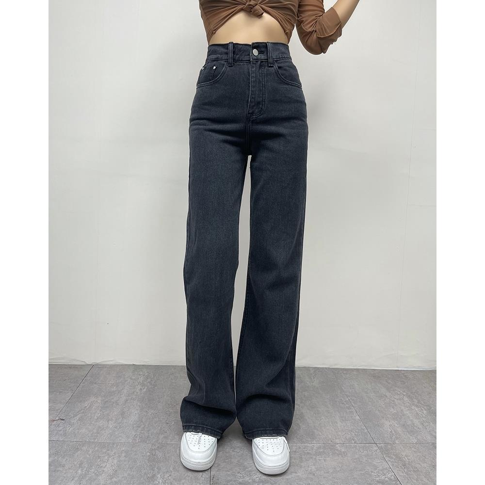 Women's Jeans Autumn Vintage Streetwear Jeans Women High Waist Jeans Loose Black Trousers Wide Leg Bootcut Trousers Women Denim Flare Jeans 23031