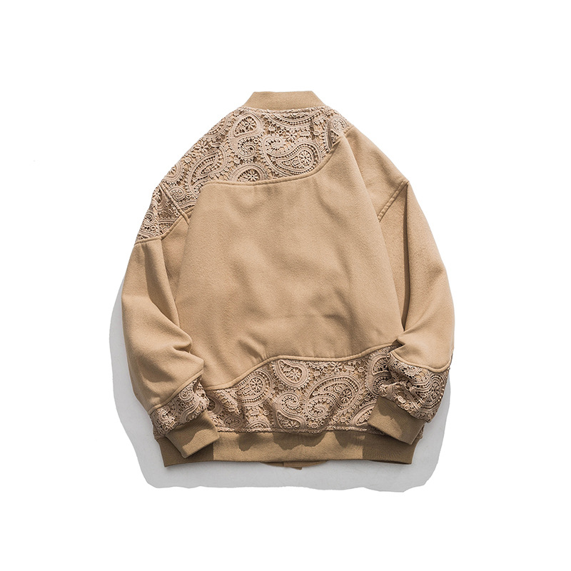 Spring Autumn Men's Jacket Japanese Streetwear Trend Hollow-Out Design Patchwork Baseball Jackets Harajuku Casual Oversize Coat Men Clothing