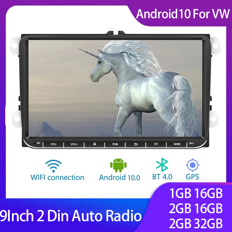 Android10 Car DVD Radio For VW Passat Golf MK5 MK6 Jetta Touran Seat Stereo 9'' Multimedia DVD Player Autoradio Mirror Link videos