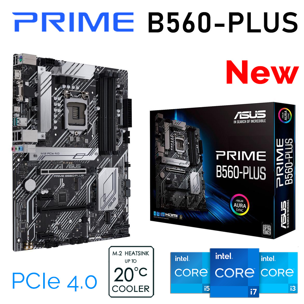 LGA 1200 Asus PRIME B560-PLUS LGA 1200 Motherboard DDR4 Intel Core i3 i5 i7 i9 CPU M.2 128GB Desktop Intel b560 Mainboard ATX
