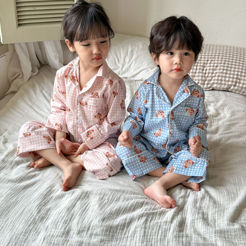 Pajamas Spring Kids Pajamas sets Boys cartoon dot Home Wear Girls fashion casual Loungewear 230310