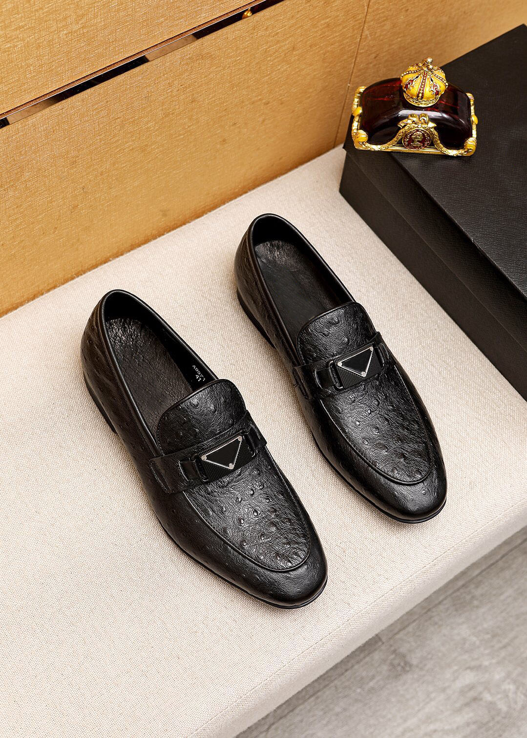 2023 Mens Dress Shoes Fashion Breathable Genuine Leather Slip On Oxfords Male Brand Designer Casual Loafers Mocassins Wedding Party Flats Size 38-45