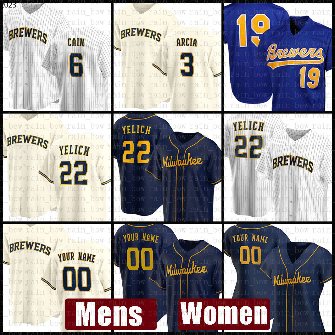 2023 Milwaukee Mens Brewers Women Baseball Jersey 22 Christian Yelich Custom 19 Robin Yount 8 Ryan Braun 7 Eric Thames 6 Lorenzo Cain, Jersey(niangjiuren)
2023 Milwaukee Mens Brewers Women Baseball Jersey 22 Christian Yelich Custom 19 Robin Yount 8 Ryan Braun 7 Eric Thames 6 Lorenzo Cain, Jersey(niangjiuren)