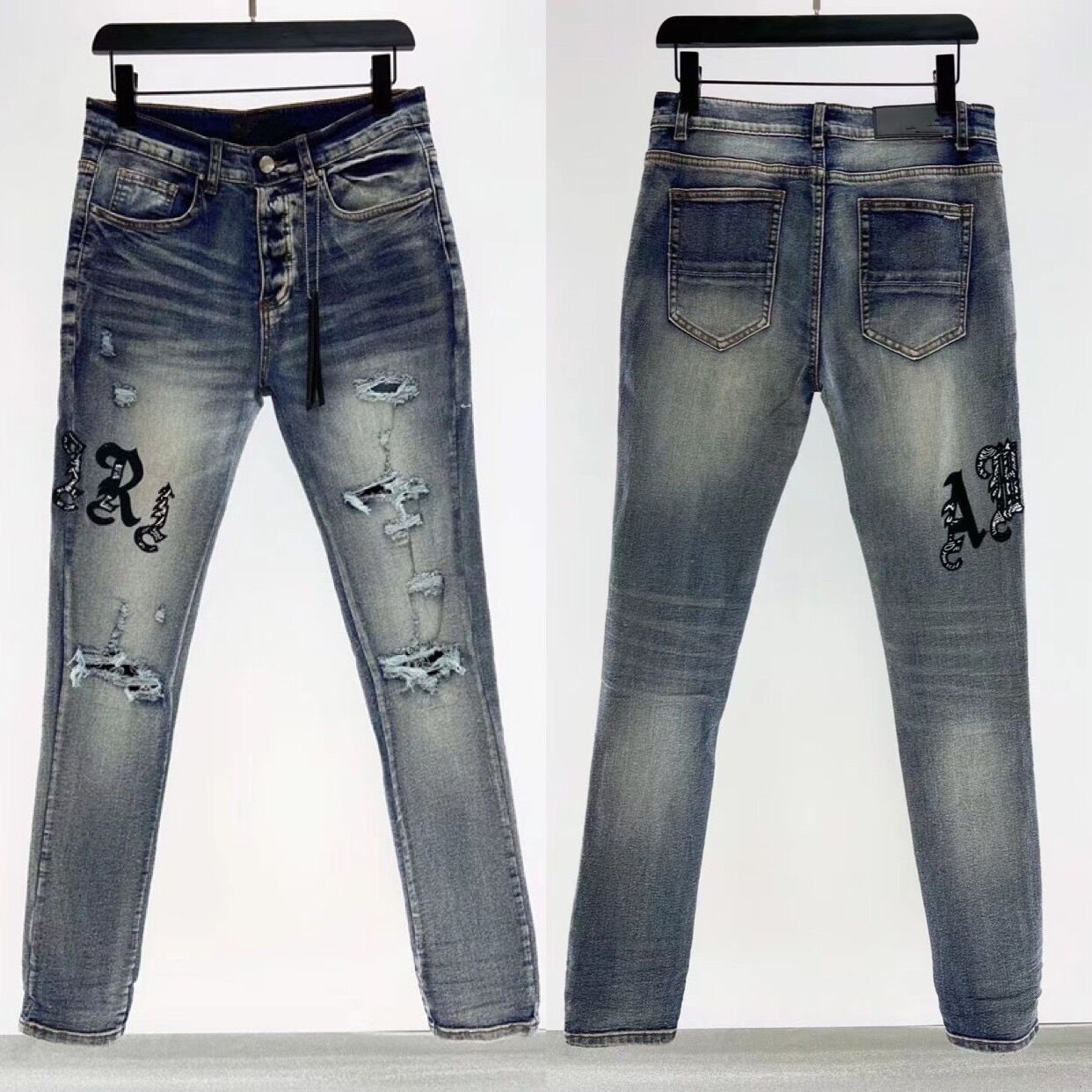 Men's Distressed Ripped Skinny Jeans Mens Jeans Slim Motorcycle Moto Biker Causal Mens Denim hot Pants Hip Hop Men Jeans letter embroidery, 2.blue
Men's Distressed Ripped Skinny Jeans Mens Jeans Slim Motorcycle Moto Biker Causal Mens Denim hot Pants Hip Hop Men Jeans letter embroidery, 2.blue