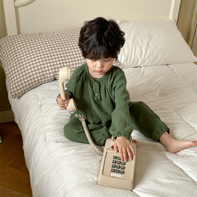 Pajamas EnkeliBB 100% Cotton Soft Kids Sleep Suits Long Sleeve Spring Pajama Sets Clothes For Toddler And Baby Girl Home Sets 230310