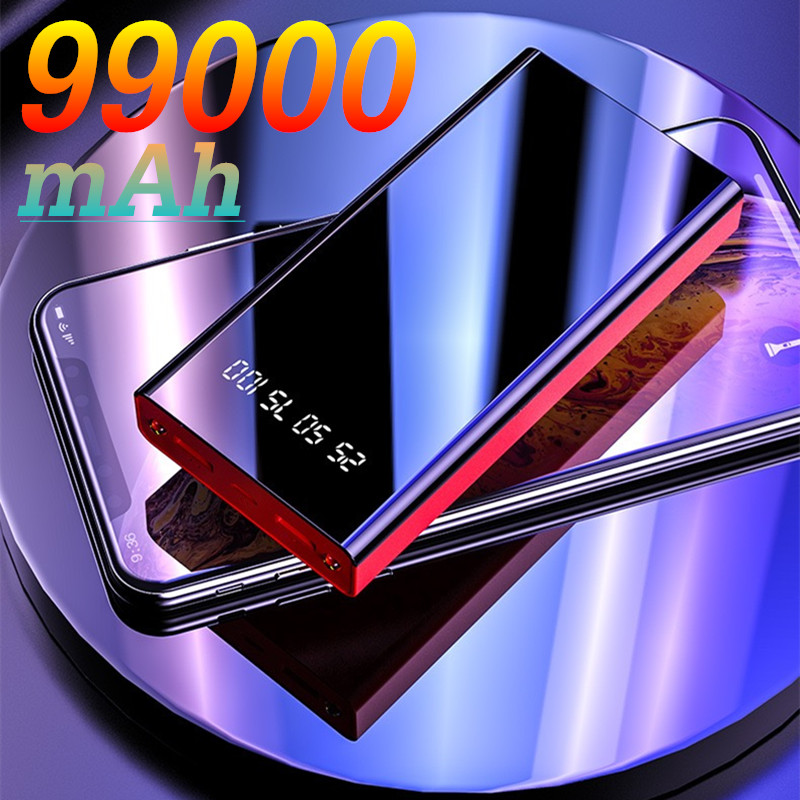 Power Banks 20000mAh Portable Charging Treasure Case External Battery Charger Power Bank 99000 mAh for Xiaomi Mi iPhone 12 Pusher