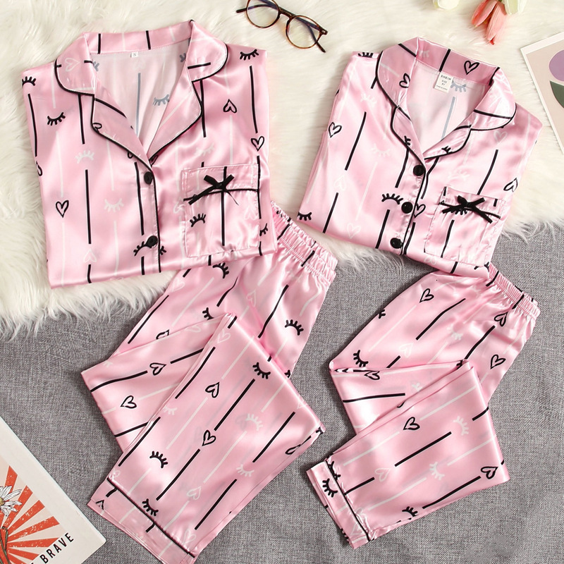 Pajamas Autumn Winter Long Pajamas Set Kids Home Cloth Sleepwear Girls Long Kids Pijamas Girl Long Top Pant Print Kids Pajamas Set 230310