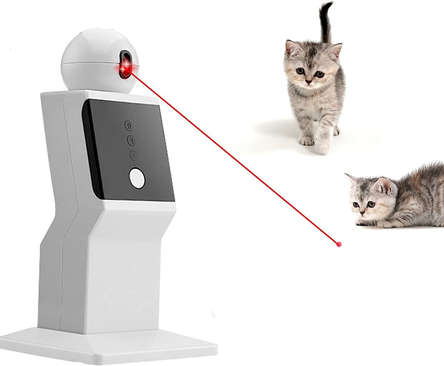 Cat Toys ATUBAN Automatic Laser Rechargeable Random Moving Interactive for s and Kittens Red Dot Exercising 230309