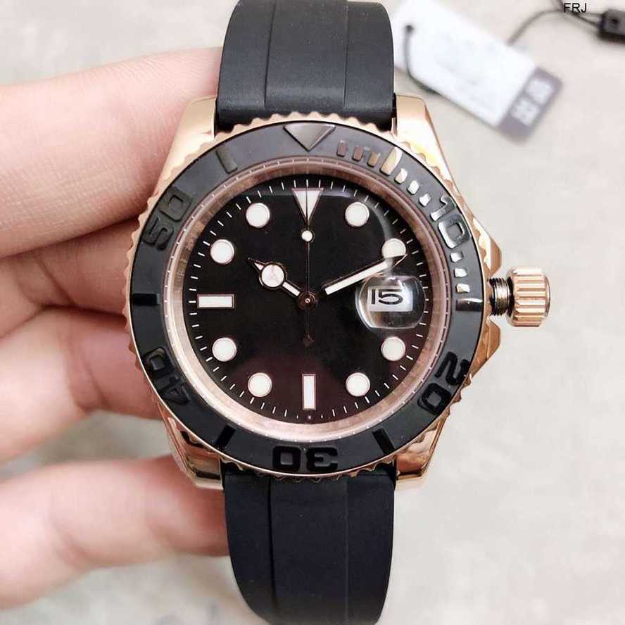 Designer Watches Rolax Mens Watch Mechanical St9 Everose Gold 40mm Automatic Men Black Dial Rotatable Bezel Master Rubber Strap Wristwatches Frj
Designer Watches Rolax Mens Watch Mechanical St9 Everose Gold 40mm Automatic Men Black Dial Rotatable Bezel Master Rubber Strap Wristwatches Frj