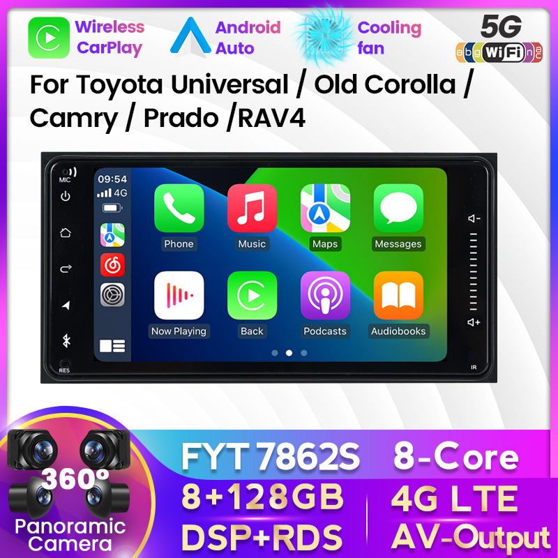 7inch 2DIN Android Car DVD Radio For Toyota Corolla Vios Crown Camry Hiace Previa RAV4 DSP Navigation GPS Carplay Stereo 4G LTE WIFI