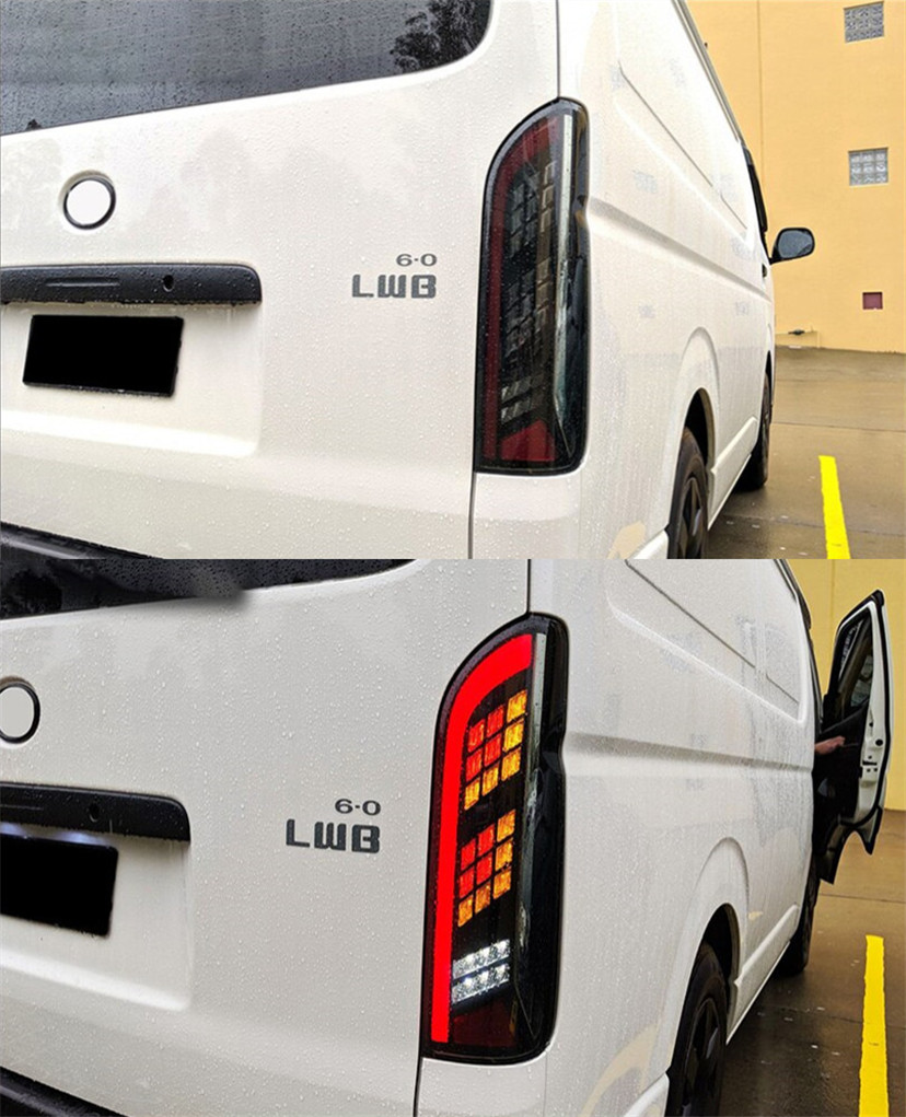 LED Rear Lights for Toyota Hiace 20 05-20 15 Car Modified Singal Lamps Turning Brake Lights Plug and Play
