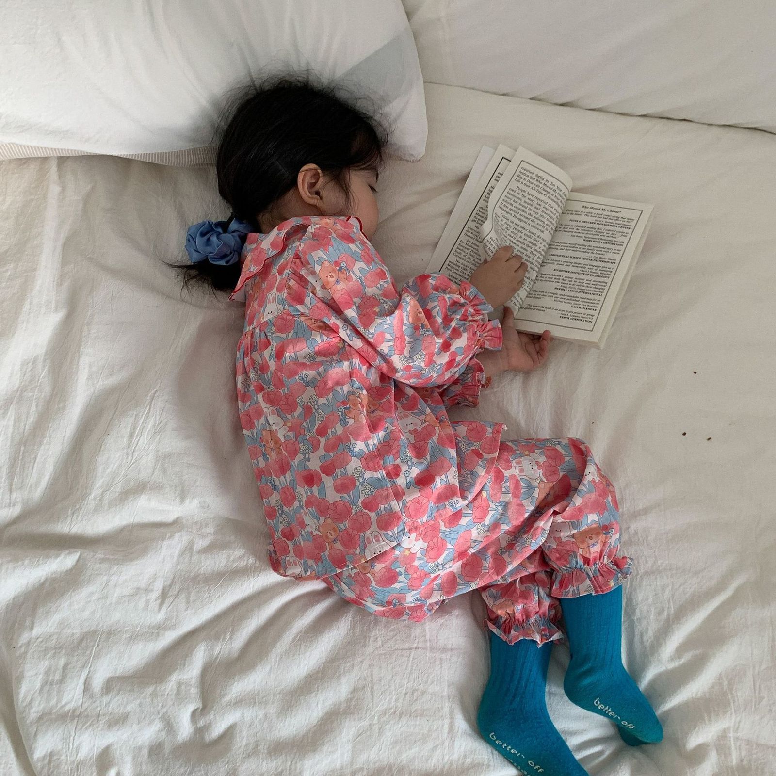 Pajamas Korean Children's Clothing Lovely Cartoon Bunny Print Pajamas Sets Grils Kid Home Clothes Sleepwear Top and Pants Set 230310