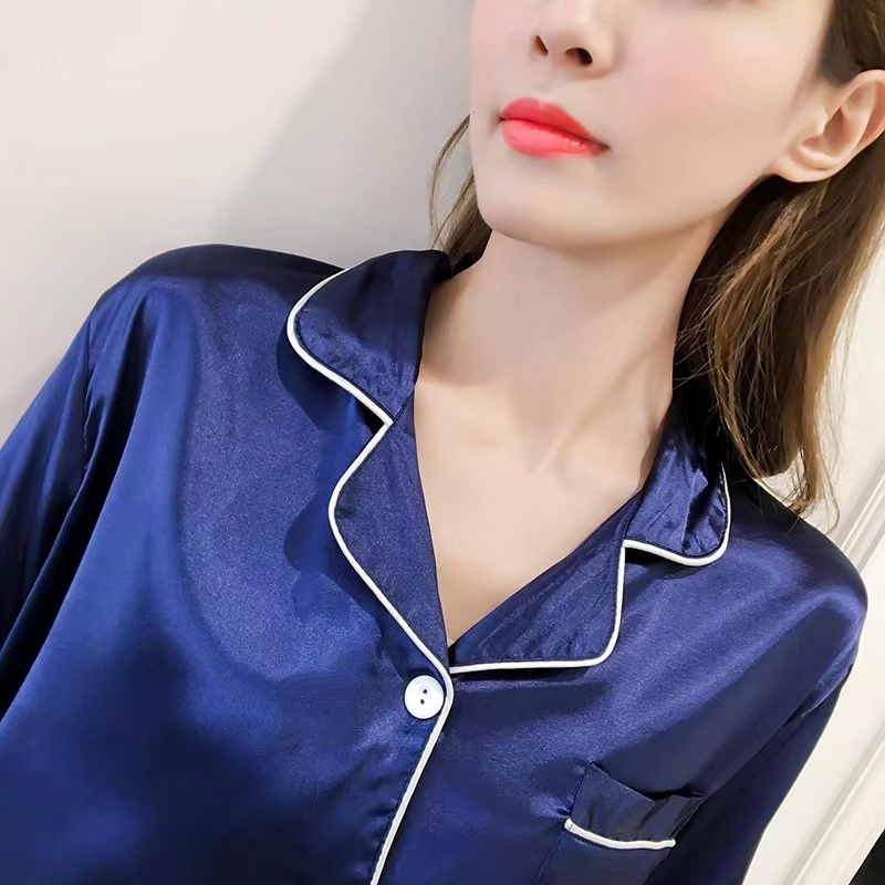 Women's Sleepwear Silk Pajamas Plus Size Women Solid Cute Pajamas for Women Summer Nightwear Pajama Two Piece Set Satin Silk Pyjamas Loungewear 2