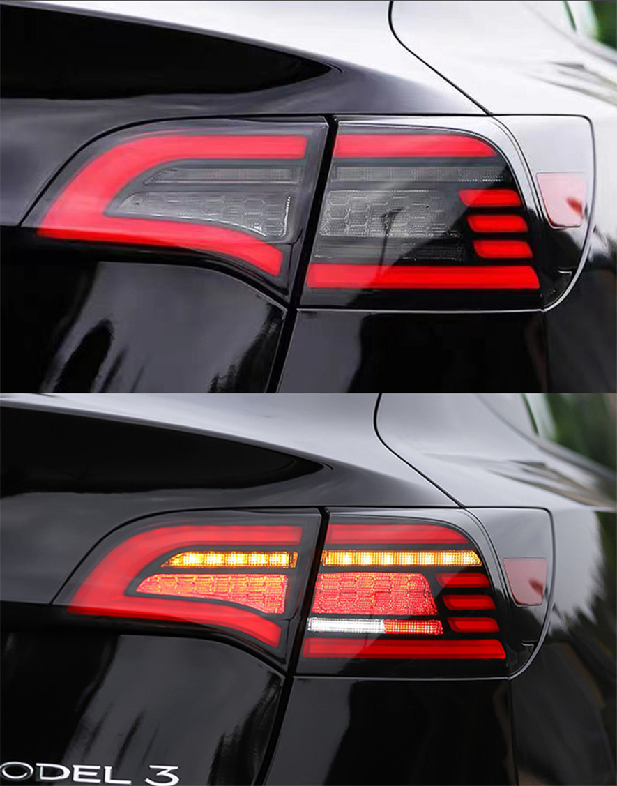 Car Accessories LED Taillights for Model Y Model 3 Facelift Rear Lamps DRL Signal Automotive Plug And Play