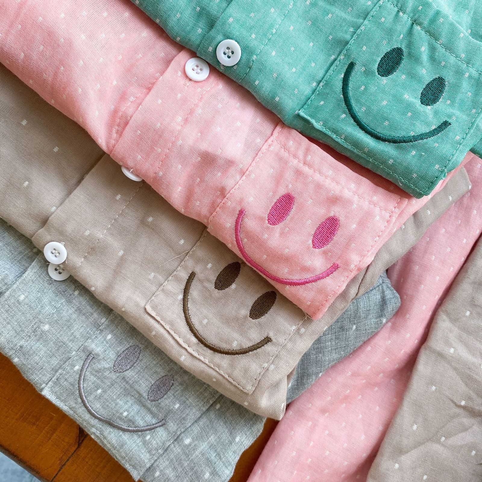 Pajamas Spring Autumn Kids cotton embroidery Pajama Sets Boys and Girls 4 colors dot dressing gown 230310