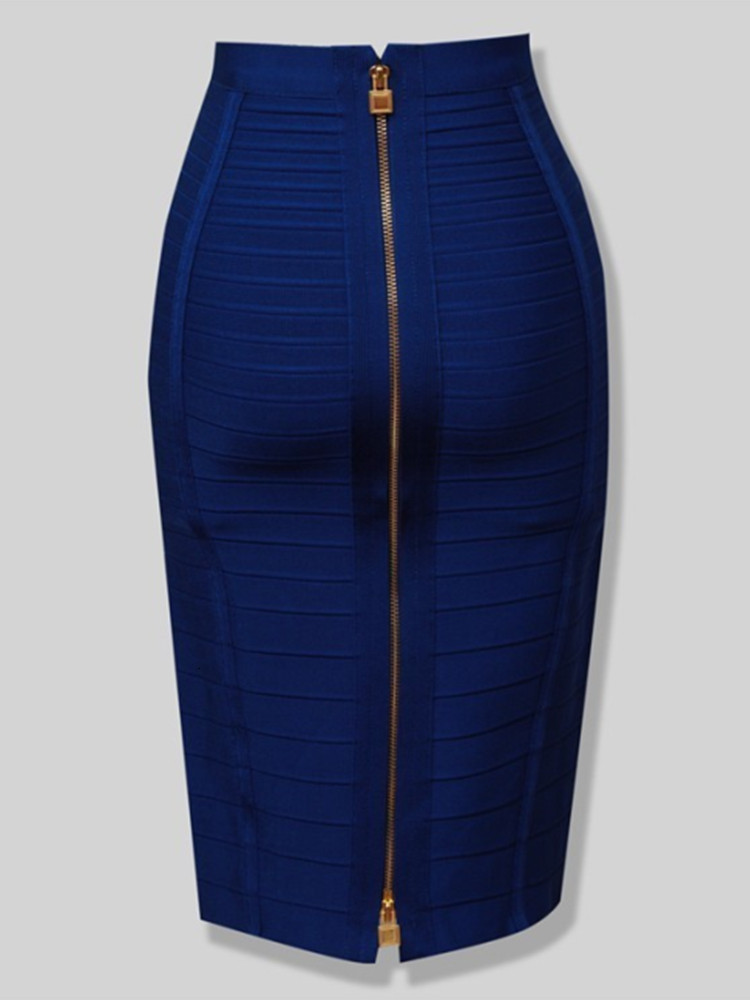 Skirts 16 Colors XL XXL Sexy Solid Zipper Orange Blue Black Red White Pink Bandage Skirt Women Elastic Bodycon Summer Pencil Skirt 58cm 230310