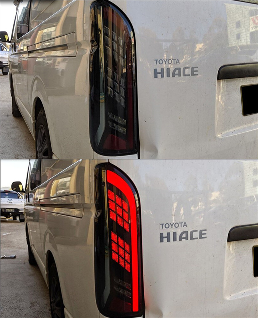 LED Rear Lights for Toyota Hiace 20 05-20 15 Car Modified Singal Lamps Turning Brake Lights Plug and Play