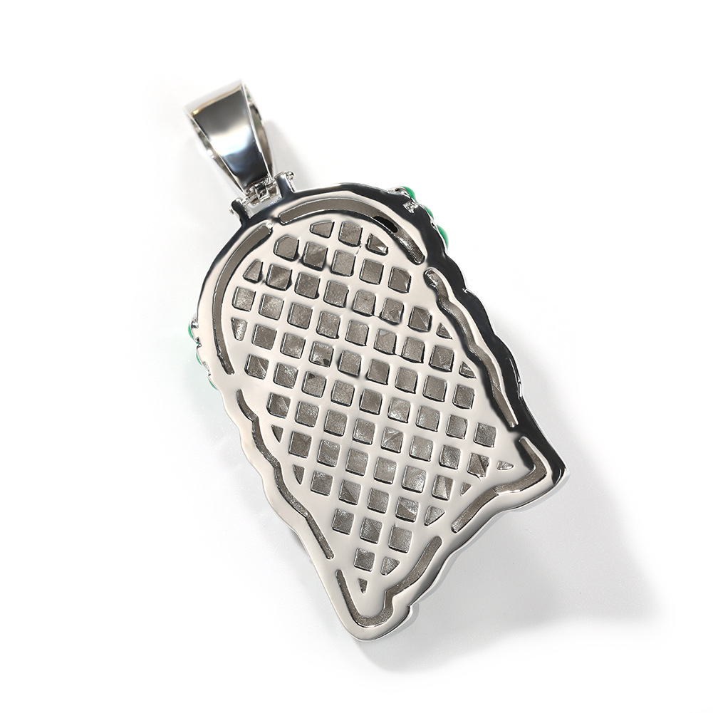 Luminous Bling Jesus Head Portrait Pendant Necklace Hip Hop Iced Out CZ Cubic Zirconia Fashion CZ Stone Rapper Jewelry party punk Gift Collar Kalung f