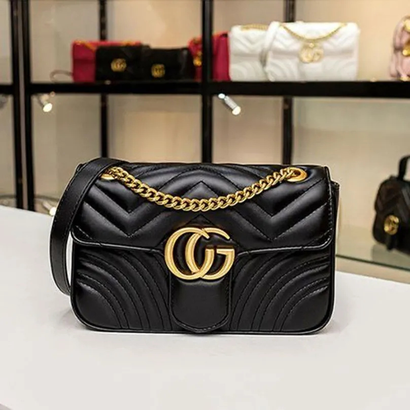 2022 Designers Leather women shoulder GG bags crossbody Luxury handbags clutch purses ladies wallets tote Gold Silver Black Chain Bag, Pink
2022 Designers Leather women shoulder GG bags crossbody Luxury handbags clutch purses ladies wallets tote Gold Silver Black Chain Bag, Pink
