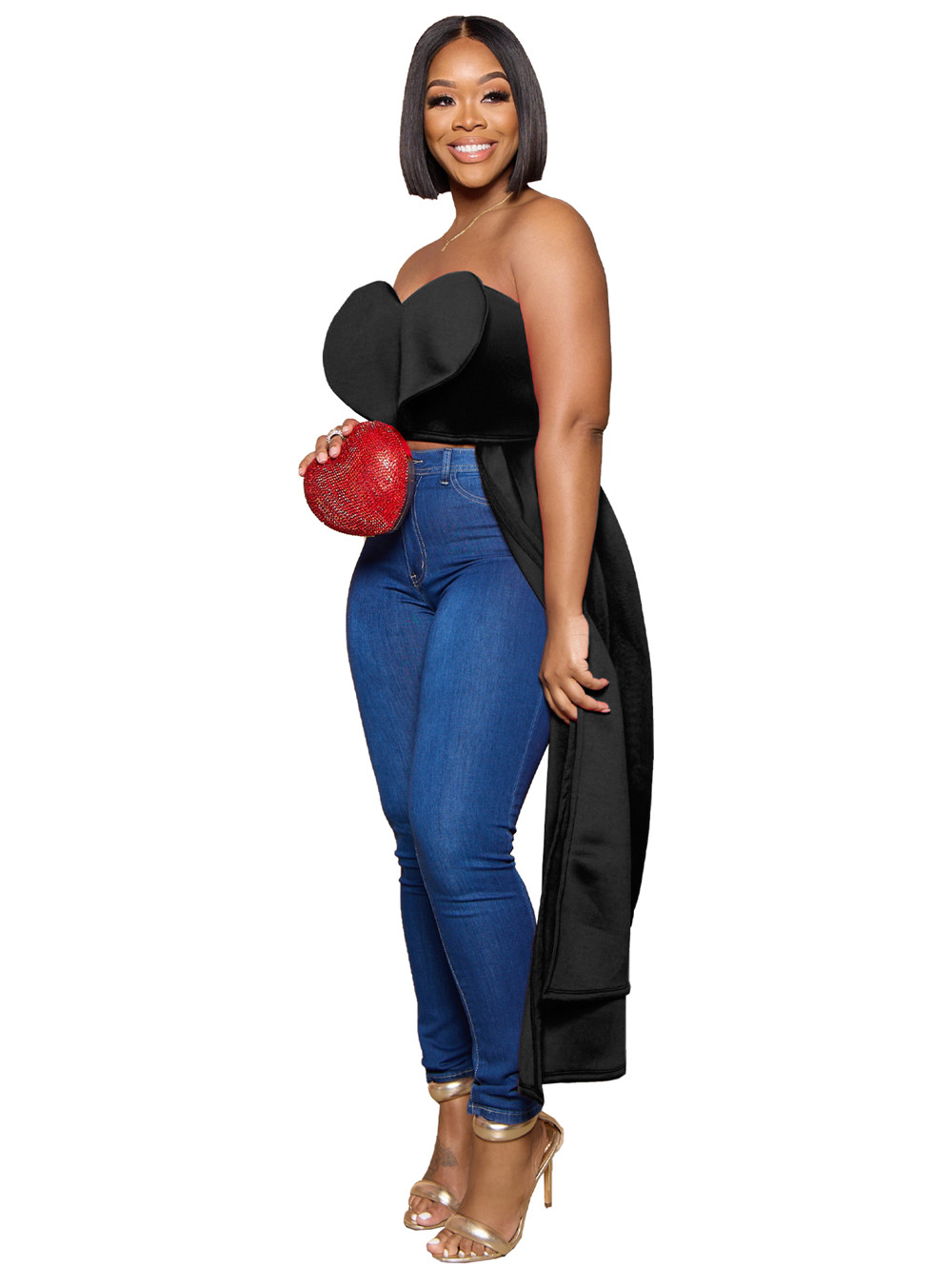 And Bulk Wholesaletanks Camis Boutique Solid Tube Top Fashion Irregular Heart Panelled Crop Tops Tanks Women Party Club Corset Top Designer