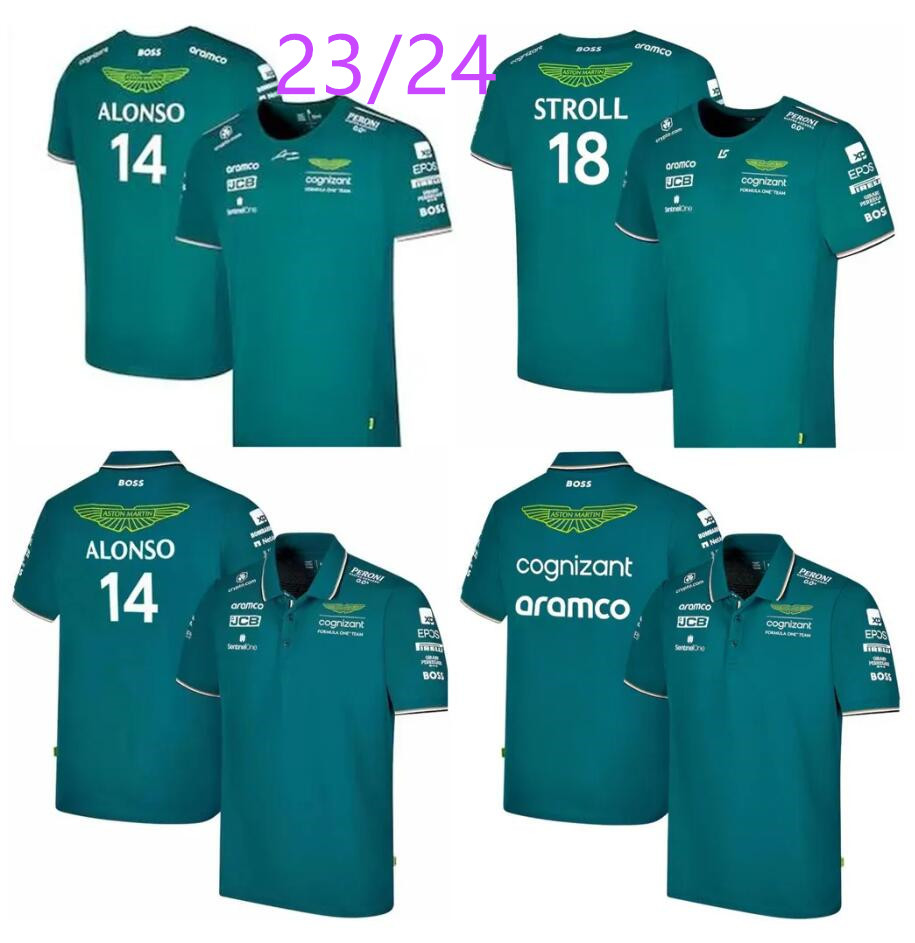 Aston Martin Aramco Cognizant uswnt jersey F1 2023 24 Official Fernando Alonso Team Driver T-Shirt 14 ALONSO 18 STROLL