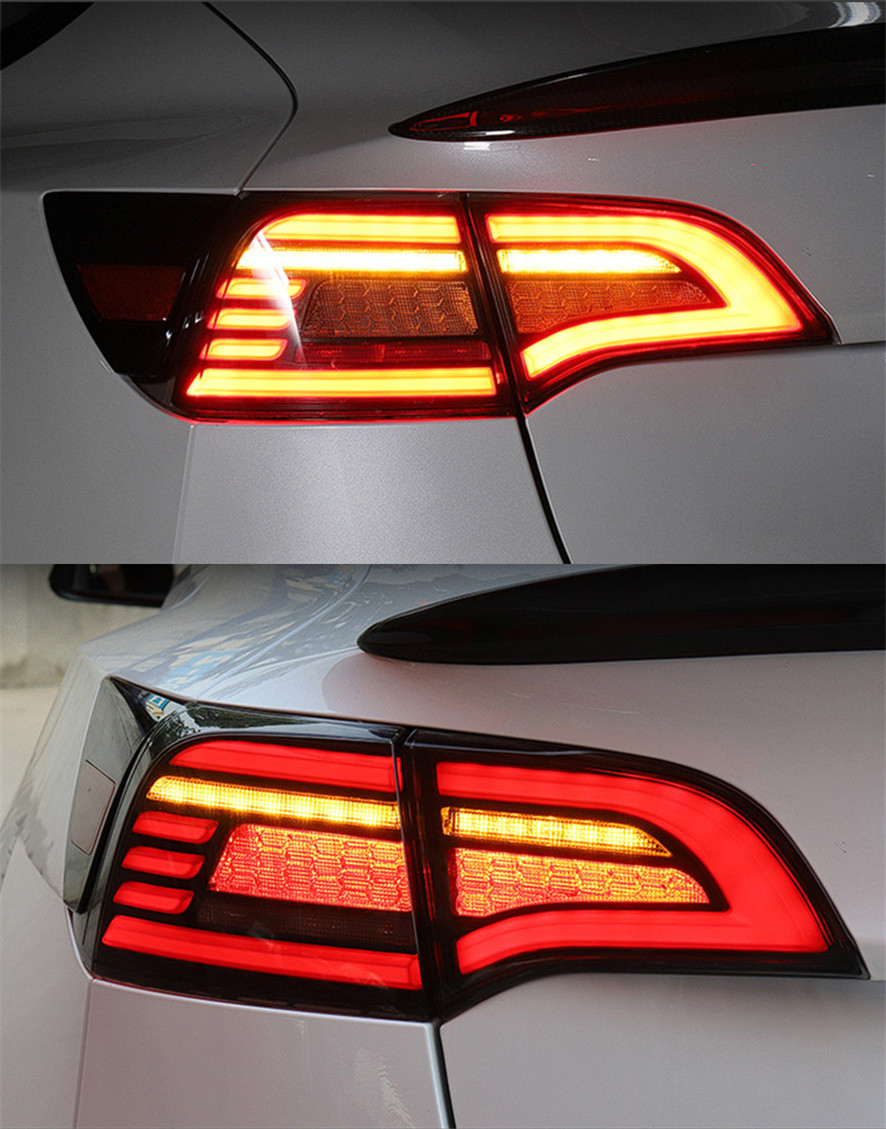 Car Accessories LED Taillights for Model Y Model 3 Facelift Rear Lamps DRL Signal Automotive Plug And Play