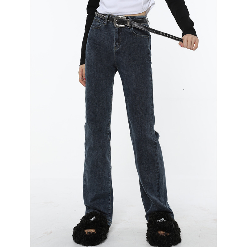 Women's Jeans Vintage Women Blue Jeans High Waist Korean Fashion Streetwear Style Wide Leg Jean Female Baggy Trouser Straight Denim Pants 230310
