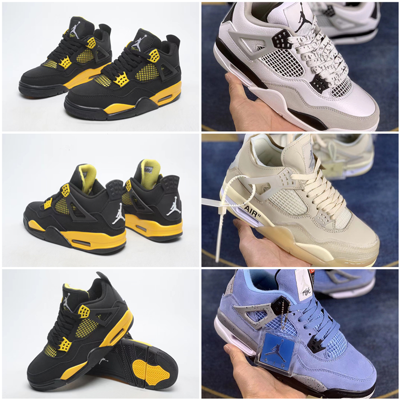 Dupe Ni-ke AJ4 Basketball Shoes for Women Men Air Jordan 4 Popular 4 Colors Size EUR36-EUR47