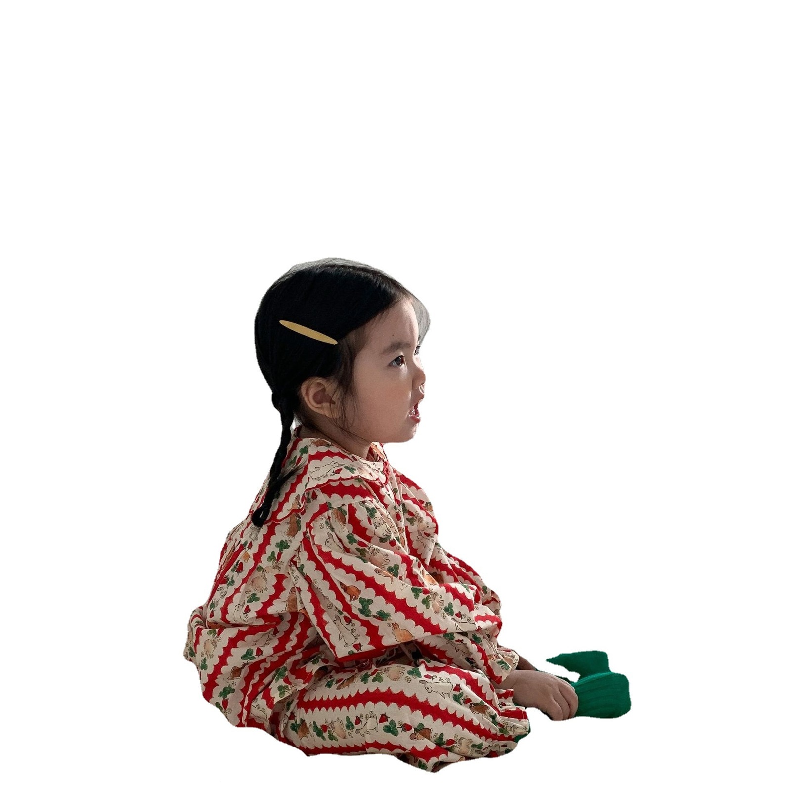 Pajamas Korean Children's Clothing Lovely Cartoon Bunny Print Pajamas Sets Grils Kid Home Clothes Sleepwear Top and Pants Set 230310