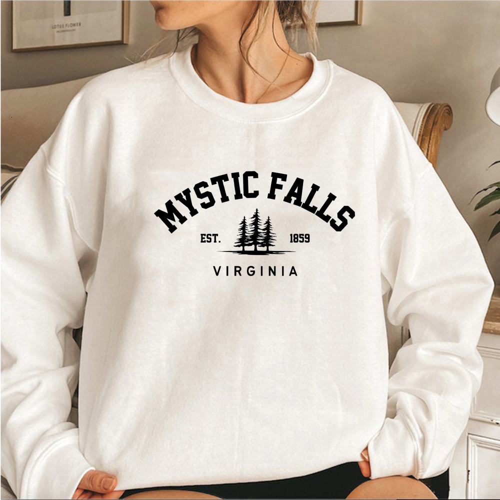 Womens Hoodies Sweatshirts Mystic Falls Virginia Sweatshirt Salvatores Hoodie Unisex Long Sleeve Crewneck Pullovers Casual Sweater for Vampire Fans 23