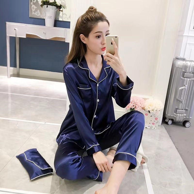 Women's Sleepwear Silk Pajamas Plus Size Women Solid Cute Pajamas for Women Summer Nightwear Pajama Two Piece Set Satin Silk Pyjamas Loungewear 2
