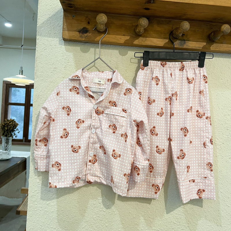 Pajamas Spring Kids Pajamas sets Boys cartoon dot Home Wear Girls fashion casual Loungewear 230310