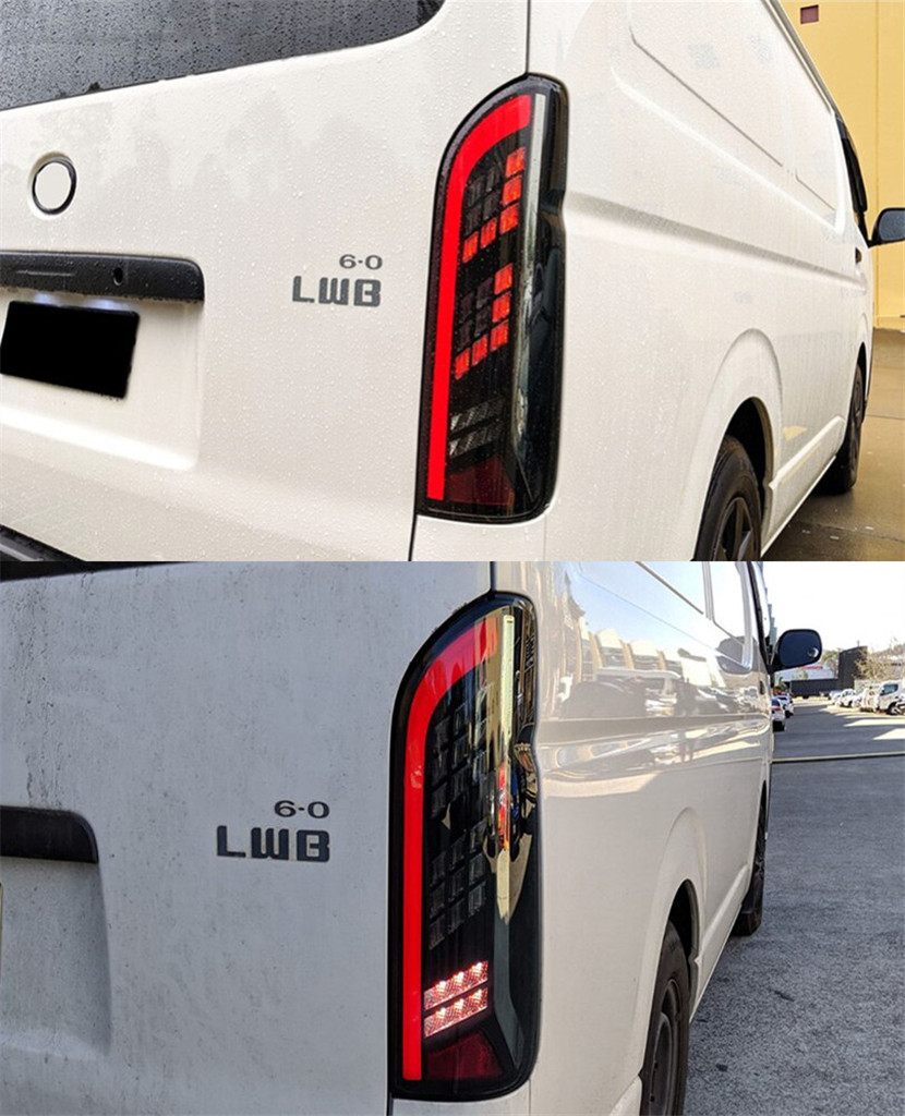 LED Rear Lights for Toyota Hiace 20 05-20 15 Car Modified Singal Lamps Turning Brake Lights Plug and Play