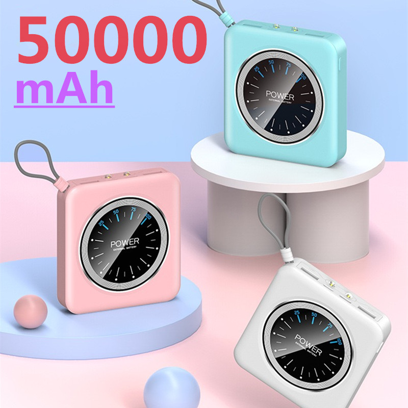 10000mAh Mini Power Bank Phone Portable Fast Charger With LED Light USB Ports External Battery For iPhone 12Pro Xiaomi Huawei