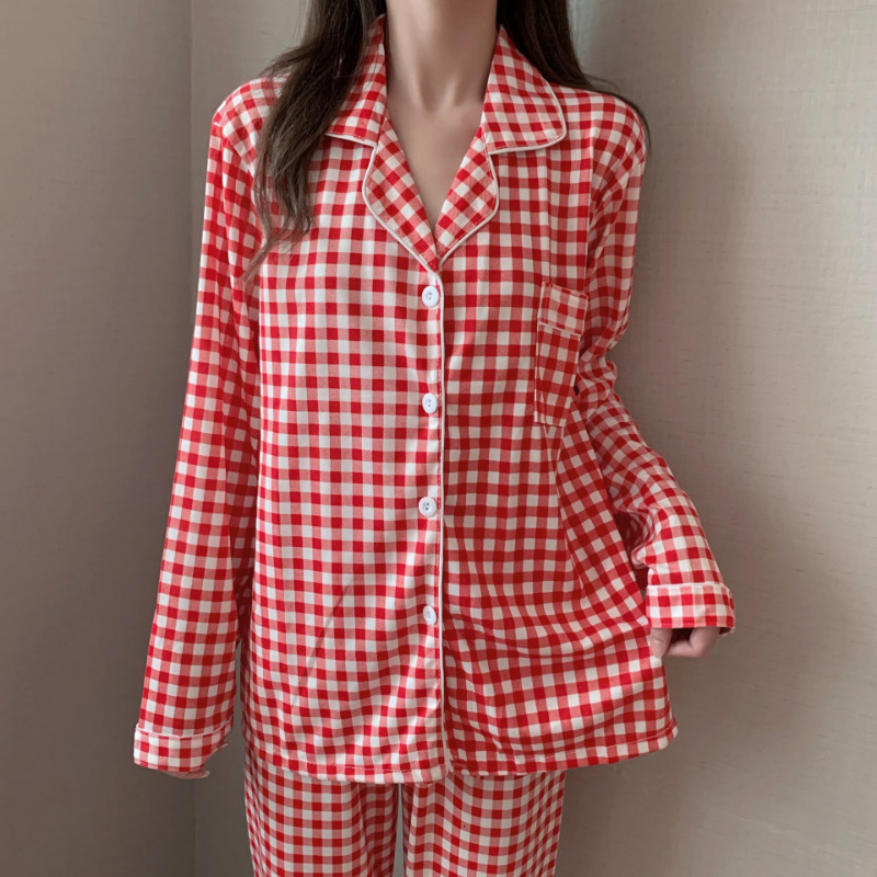 Women's Sleepwear pajamas women spring and autumn cotton long sleeve cardigan senior feeling can be worn outside the residential suit set 230310