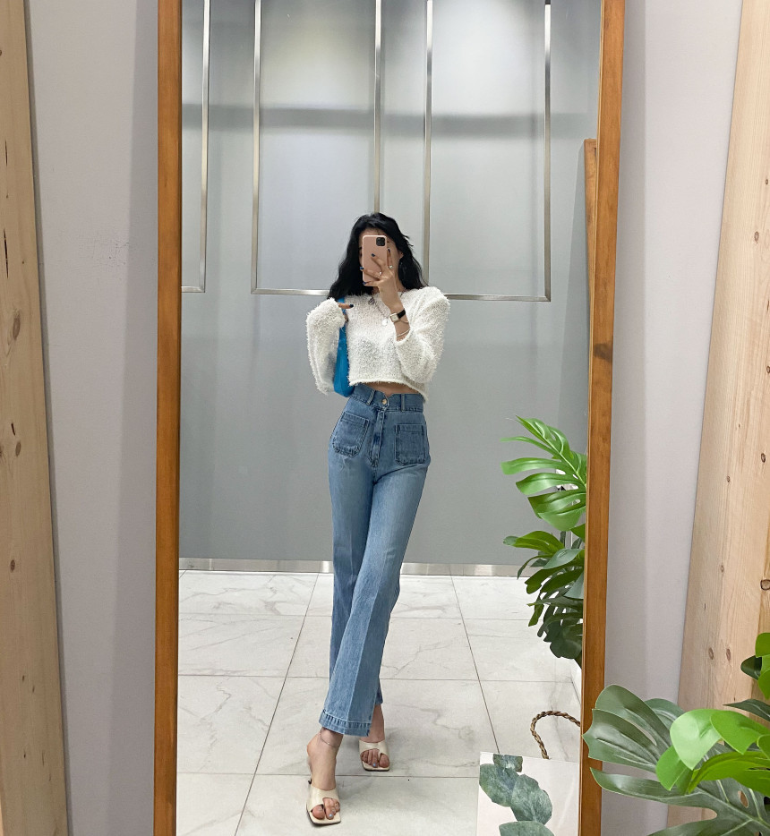 Women's Jeans Autumn High Waist Jeans For Women Double Pockets Korean Fashion Casual Denim Pants Jeans Washed Loose Flare Jeans 230310