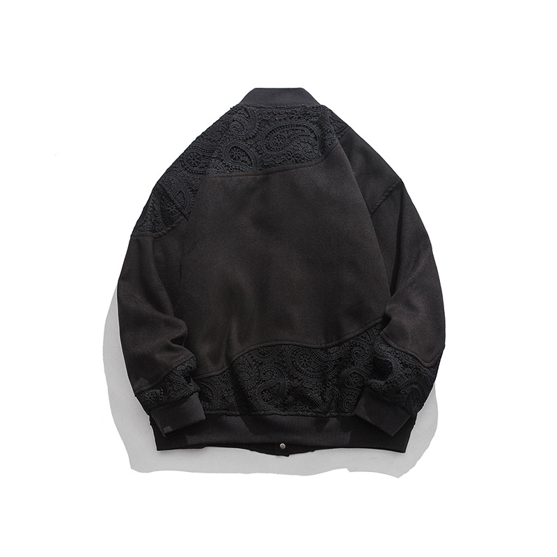 Spring Autumn Men's Jacket Japanese Streetwear Trend Hollow-Out Design Patchwork Baseball Jackets Harajuku Casual Oversize Coat Men Clothing