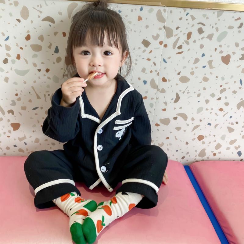 Pajamas Summer Baby Pajamas Suit Boys Girls Home Wear Set Infant Cartoon Sleepwear Children Cotton Pyjama Toddler Nightwear 230310