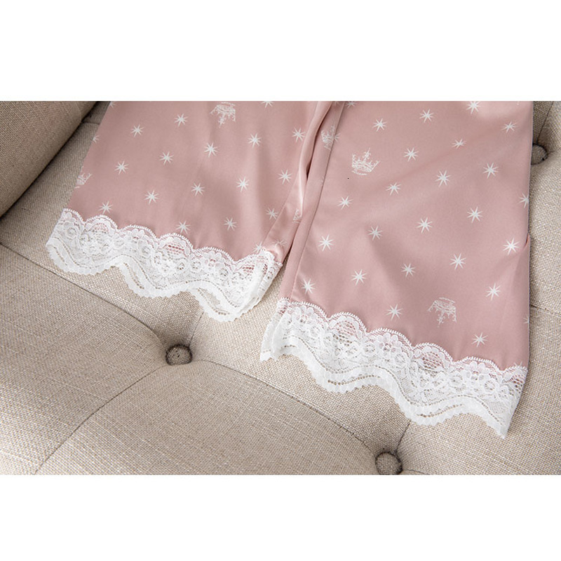 Women's Sleepwear QWEEK Women's Pajamas for Girls Home Suit Pyjama Satin Femme Sweetheart Lounge Set Polka Dot Pijamas Mujer Sleepwear Night