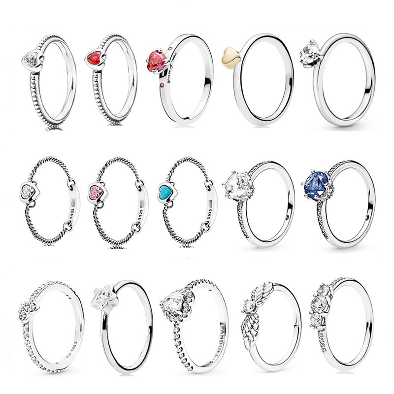 925 Sterling Silver Pandora Ring Shining Crown Style Angel Wings of The Wing Temperament Couple Jewelry
925 Sterling Silver Pandora Ring Shining Crown Style Angel Wings of The Wing Temperament Couple Jewelry