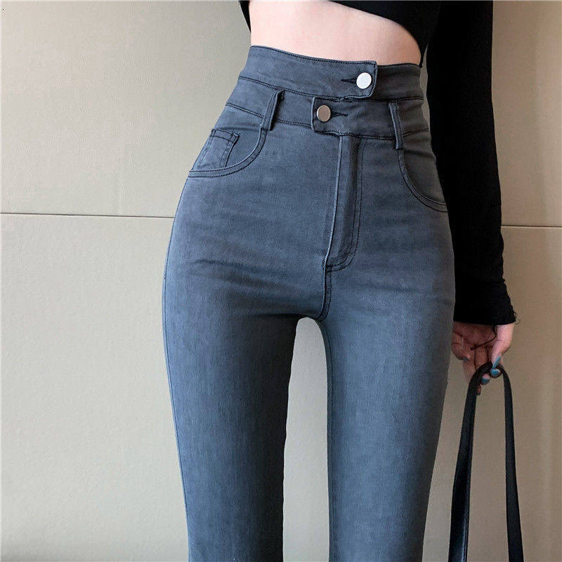 Women's Jeans Spring Women High Waist Denim Jeans Skinny Pencil Pants Leggings Elastic High Waist Denim Skinny Trousers 230310
