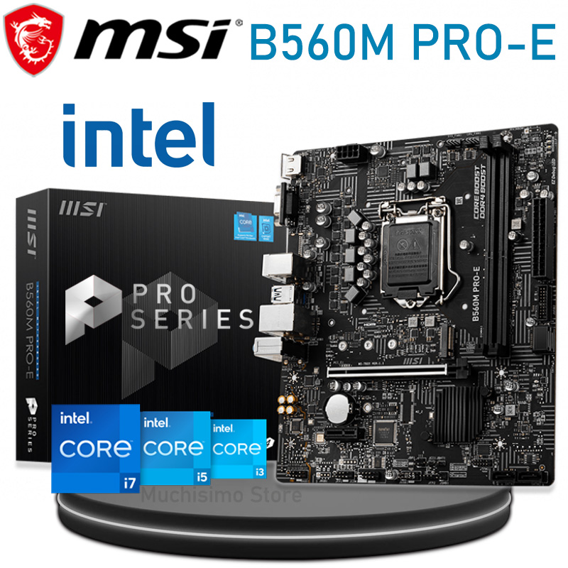 LGA 1200 MSI B560M PRO-E Motherboard 64GB PCI-E 4.0 M.2 SSD Overlocking VGA USB3.2 Desktop Intel B560 Placa-Me 1200 Micro ATX
