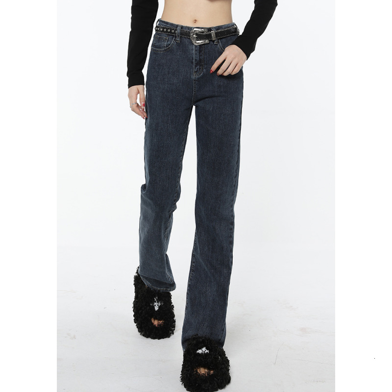 Women's Jeans Vintage Women Blue Jeans High Waist Korean Fashion Streetwear Style Wide Leg Jean Female Baggy Trouser Straight Denim Pants 230310