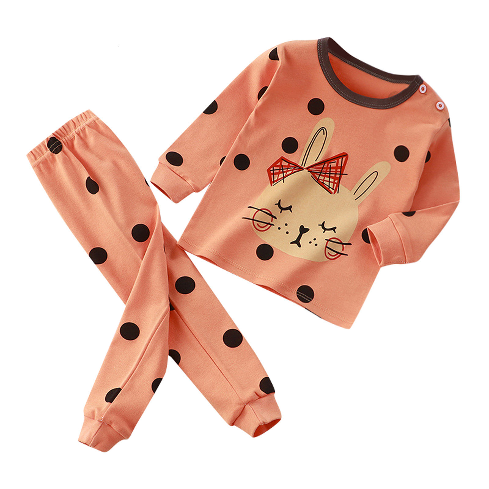 Pajamas Girls Boys Toddler Soft Pajamas Toddler Cartoon Prints Long Sleeve Kid Sleepwear Sets 3 Month Clothe Kids Clothes Teen Girls 230310