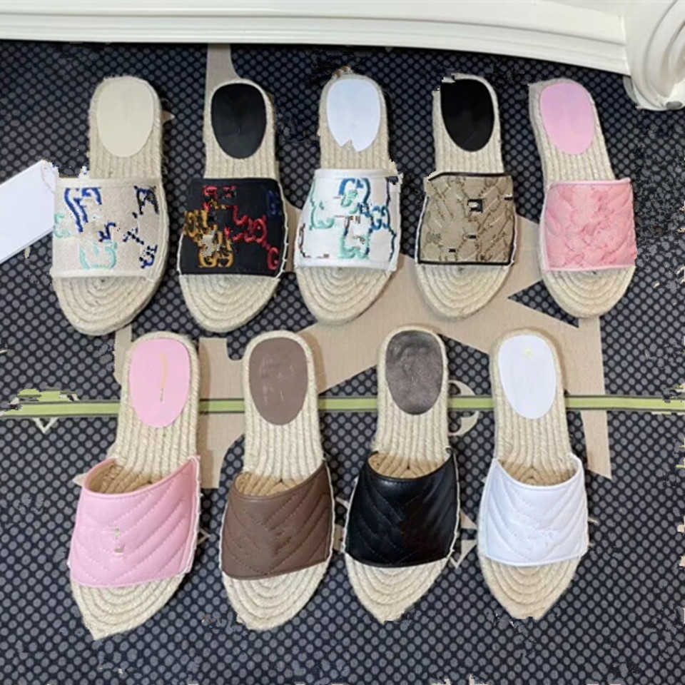 

Top Cord Platform leather espadrilles Flats slippers women sandals summer shoes quilted mules loafers low slides straw bottom slides embroidery fisherman sandal, Do not choose;separate color;contact me