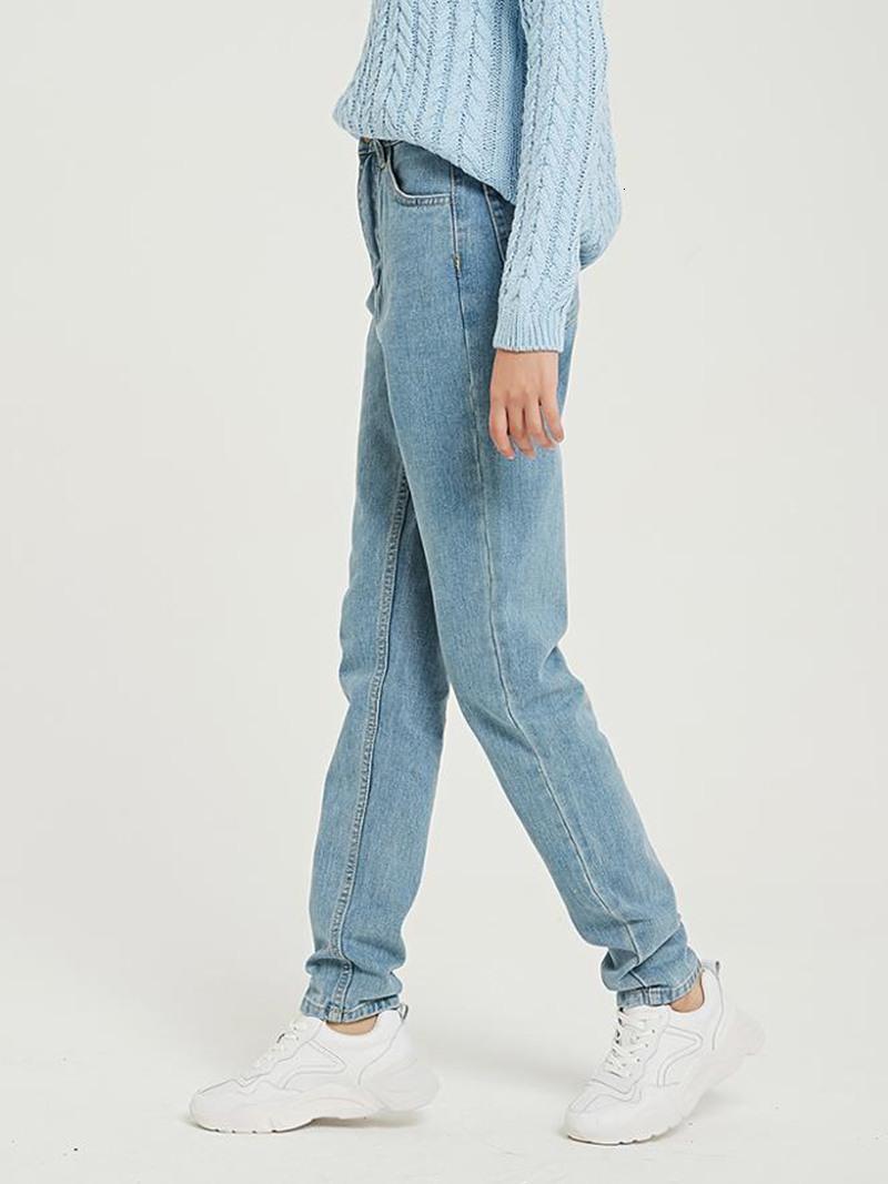 Women's Jeans Wixra Basic Jeans Soft Pants Harem Female Straight All Match High Waist Femme Long Denim Pants For Women Plus Size 230310