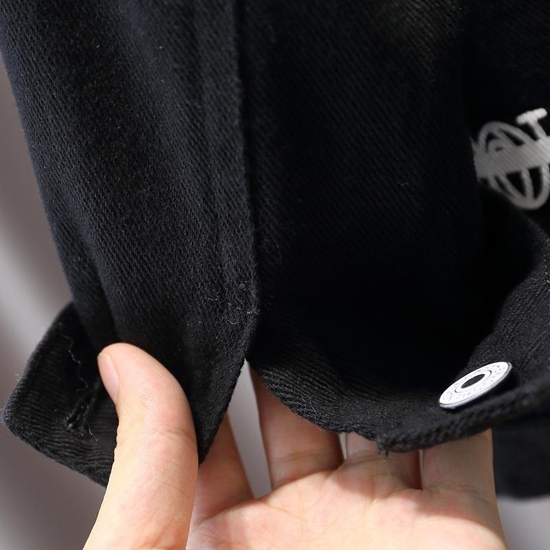 Jackets Boys Kids Clothes For Teens Denim Autumn Black Coat Children Clothing Boy Outwear Outerwear 230310