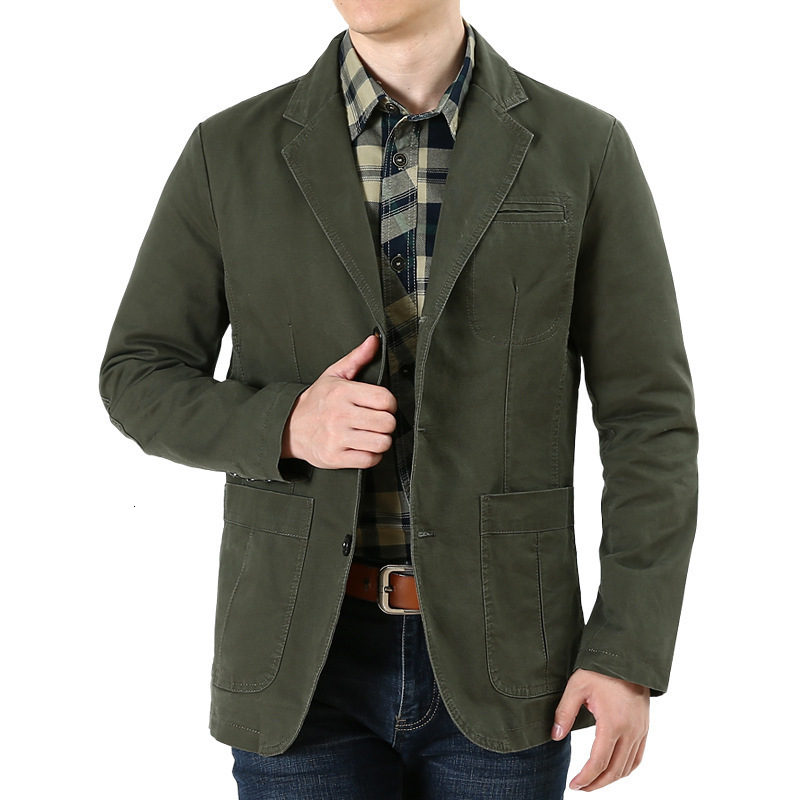 Men's Jackets Spring Autumn Blazer Jacket Men Single Breasted Turn Down Collar Slim Fit Men Clothing Plus Size M-4XL Coat Men Chaquetas Hombre 23